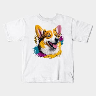 Corgi Portrait Kids T-Shirt